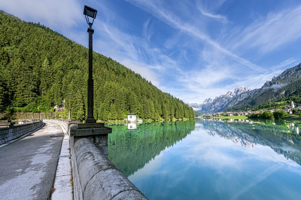 Dolomites from a Bridge