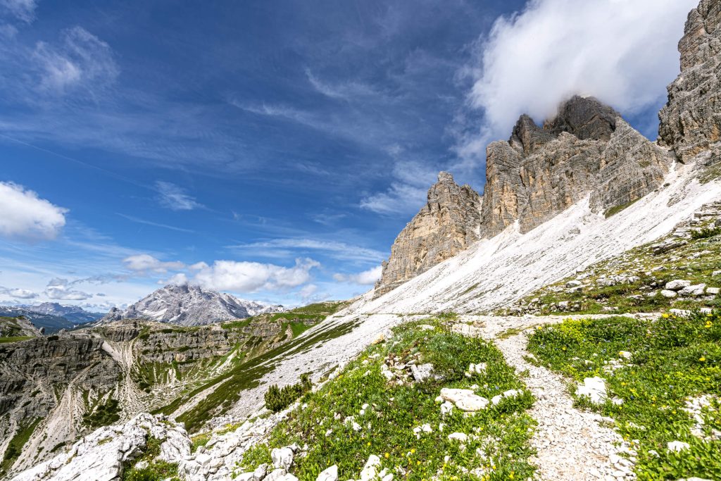Lavaredské štíty (Tre Cime), italské Dolomity